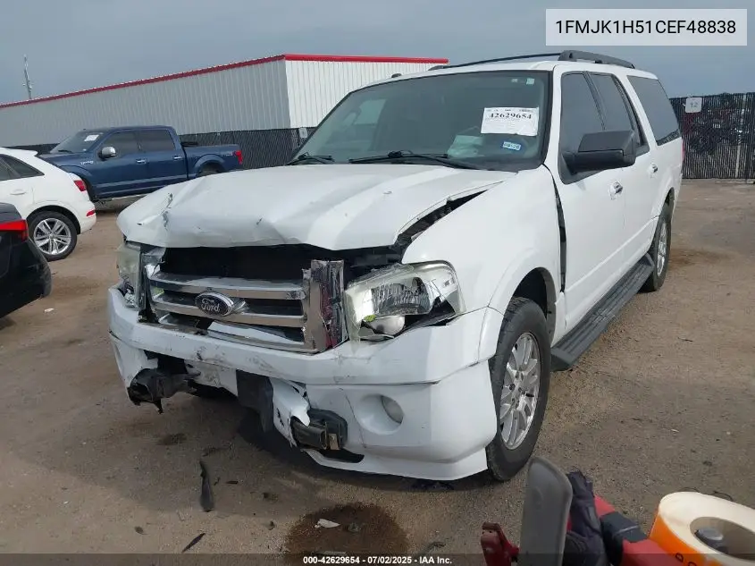 2012 Ford Expedition El Xlt VIN: 1FMJK1H51CEF48838 Lot: 42629654