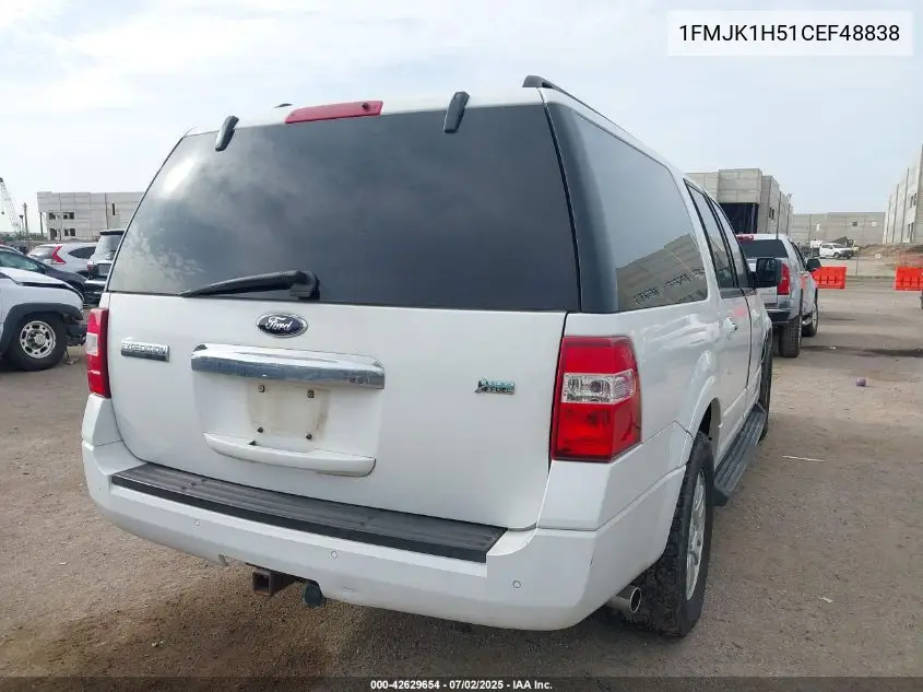 2012 Ford Expedition El Xlt VIN: 1FMJK1H51CEF48838 Lot: 42629654