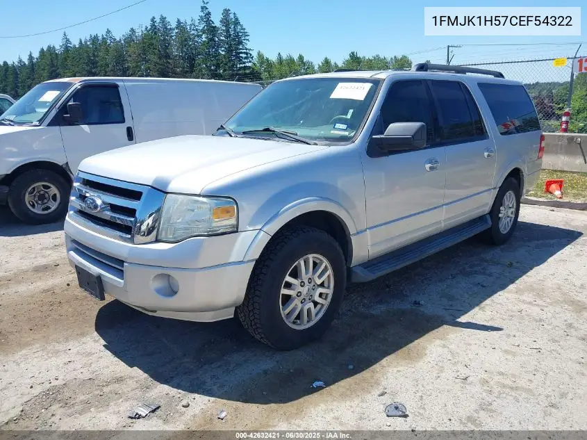 2012 Ford Expedition El Xlt VIN: 1FMJK1H57CEF54322 Lot: 42632421