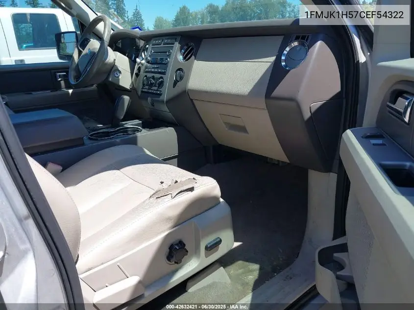 2012 Ford Expedition El Xlt VIN: 1FMJK1H57CEF54322 Lot: 42632421