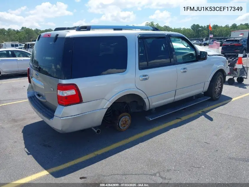 2012 Ford Expedition Limited VIN: 1FMJU1K53CEF17349 Lot: 42642699