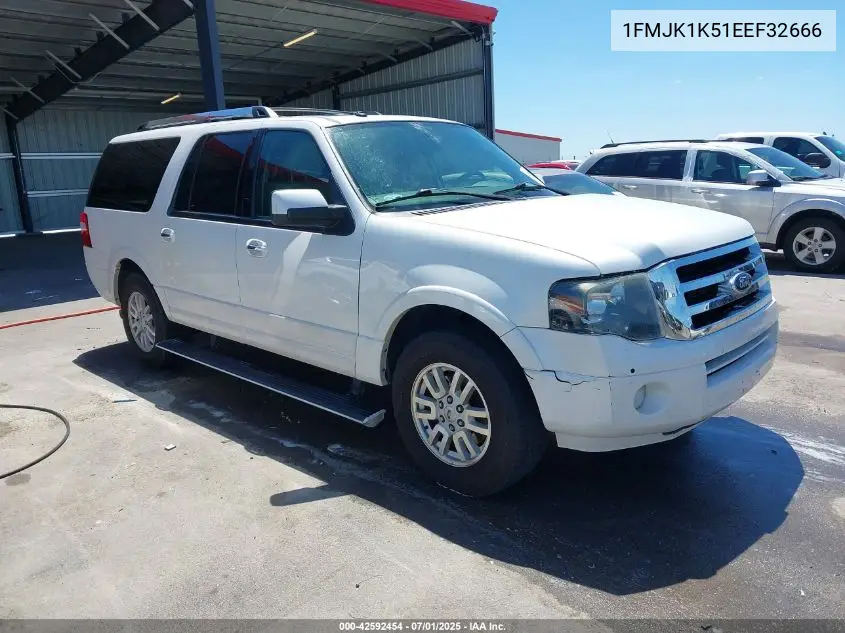2014 Ford Expedition El Limited VIN: 1FMJK1K51EEF32666 Lot: 42592454