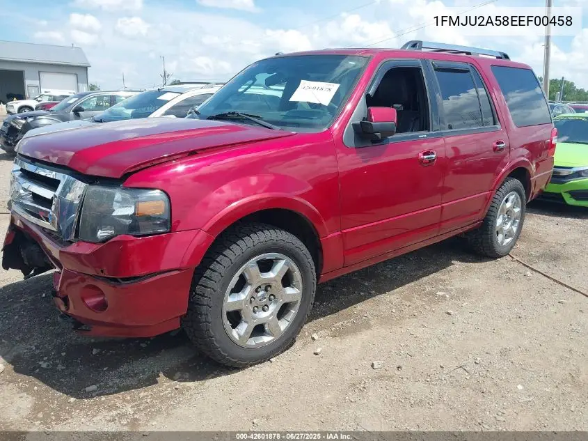 2014 Ford Expedition Limited VIN: 1FMJU2A58EEF00458 Lot: 42601878