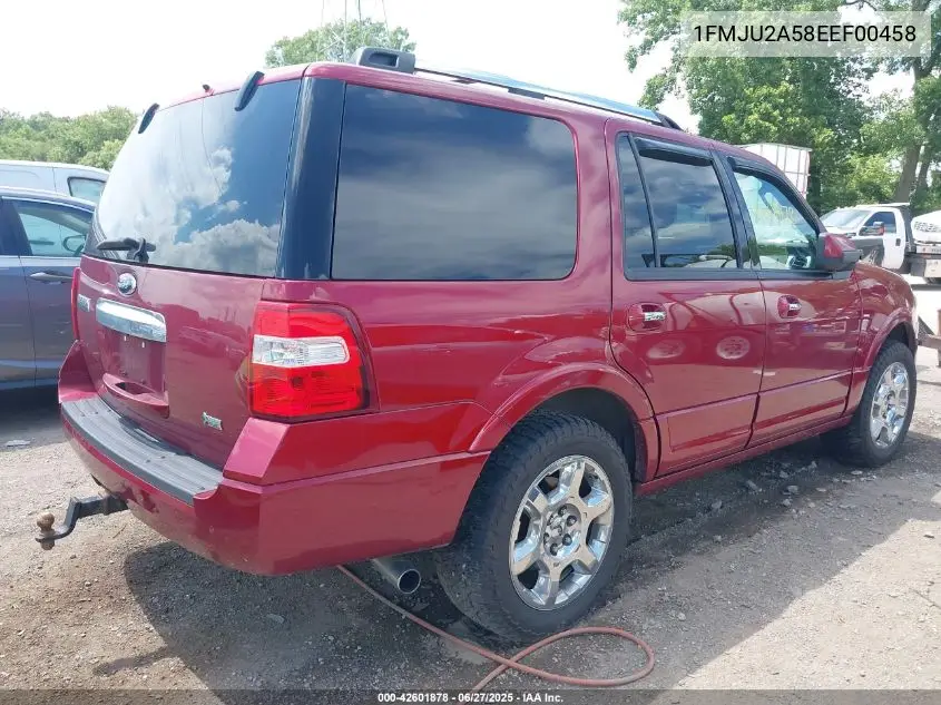 2014 Ford Expedition Limited VIN: 1FMJU2A58EEF00458 Lot: 42601878