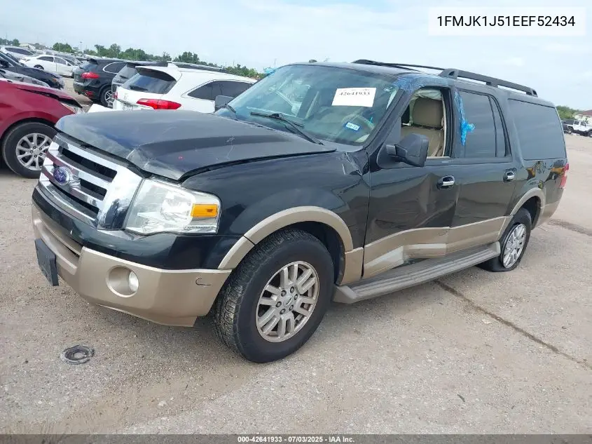2014 Ford Expedition El Xlt VIN: 1FMJK1J51EEF52434 Lot: 42641933