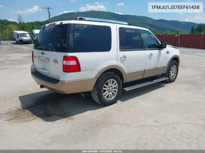 2014 Ford Expedition King Ranch VIN: 1FMJU1J57EEF61438 Lot: 42651560