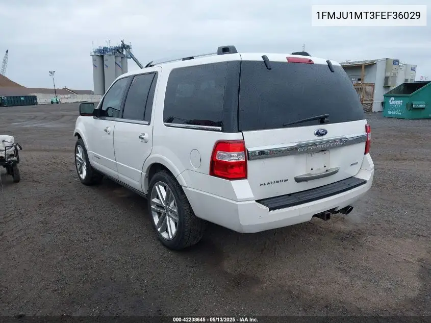 2015 Ford Expedition Platinum VIN: 1FMJU1MT3FEF36029 Lot: 42238645