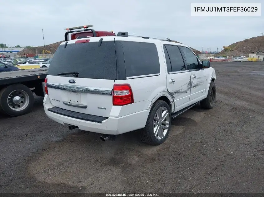 2015 Ford Expedition Platinum VIN: 1FMJU1MT3FEF36029 Lot: 42238645