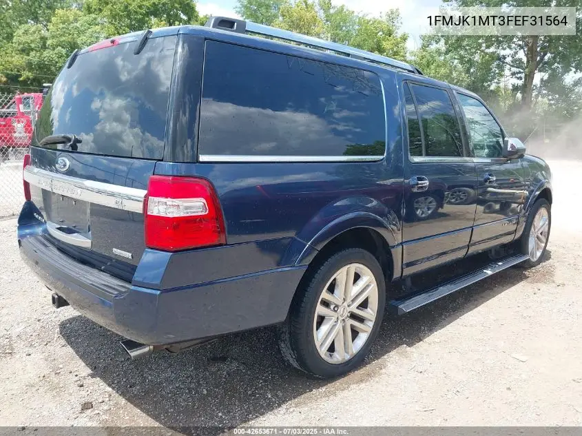2015 Ford Expedition El Platinum VIN: 1FMJK1MT3FEF31564 Lot: 42653671