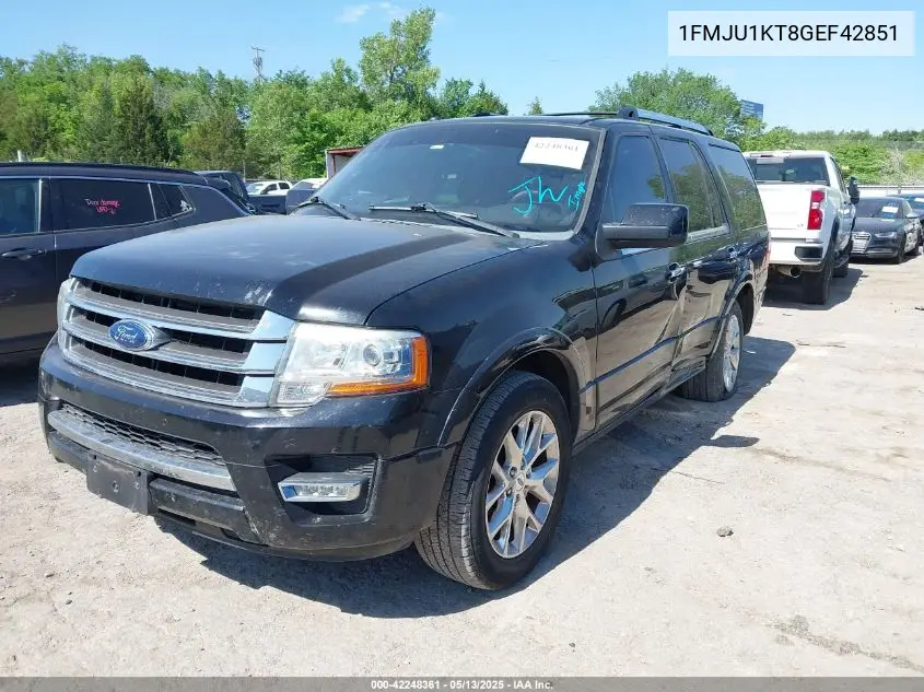 2016 Ford Expedition Limited VIN: 1FMJU1KT8GEF42851 Lot: 42248361