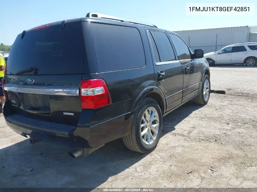 2016 Ford Expedition Limited VIN: 1FMJU1KT8GEF42851 Lot: 42248361