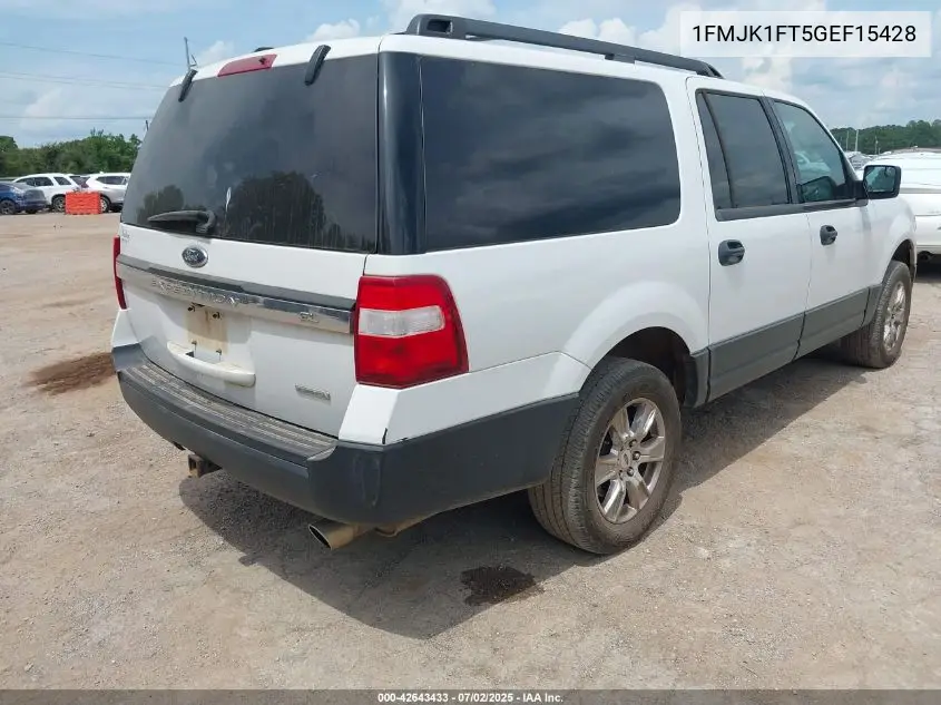 2016 Ford Expedition El Xl VIN: 1FMJK1FT5GEF15428 Lot: 42643433