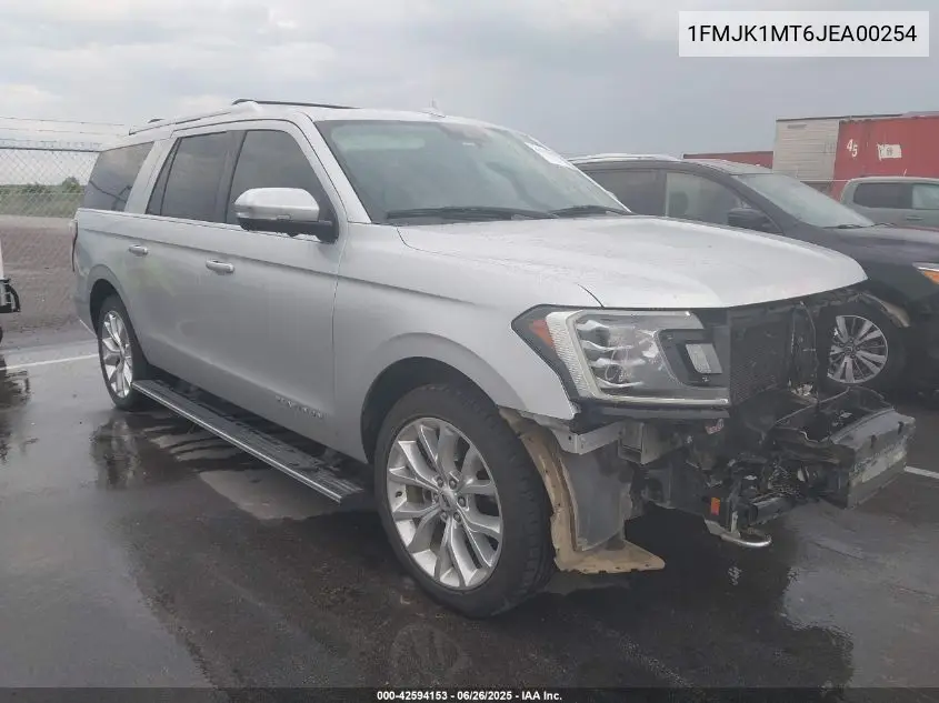 2018 Ford Expedition Max Platinum VIN: 1FMJK1MT6JEA00254 Lot: 42594153