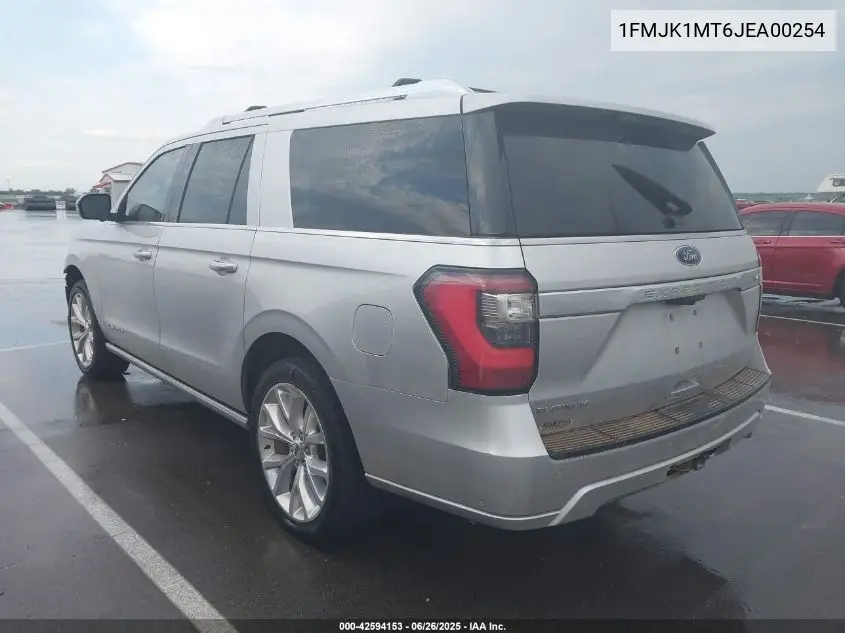 2018 Ford Expedition Max Platinum VIN: 1FMJK1MT6JEA00254 Lot: 42594153