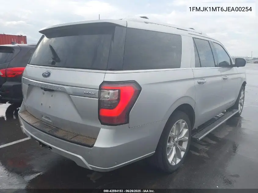 2018 Ford Expedition Max Platinum VIN: 1FMJK1MT6JEA00254 Lot: 42594153