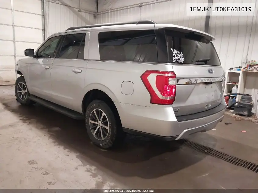 2019 Ford Expedition Max Xlt VIN: 1FMJK1JT0KEA31019 Lot: 42572224