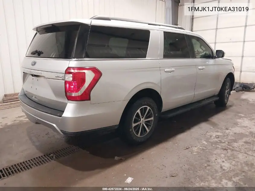 2019 Ford Expedition Max Xlt VIN: 1FMJK1JT0KEA31019 Lot: 42572224