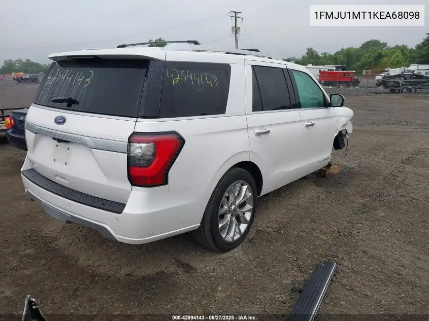 2019 Ford Expedition Platinum VIN: 1FMJU1MT1KEA68098 Lot: 42594143