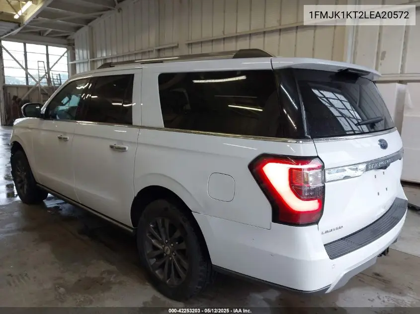 2020 Ford Expedition Limited Max VIN: 1FMJK1KT2LEA20572 Lot: 42253203