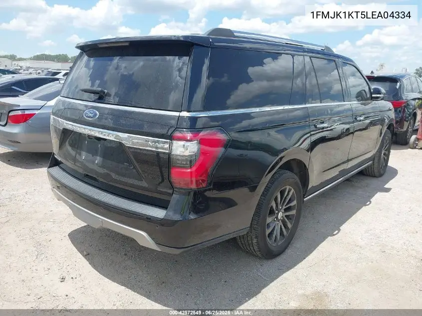2020 Ford Expedition Limited Max VIN: 1FMJK1KT5LEA04334 Lot: 42572549