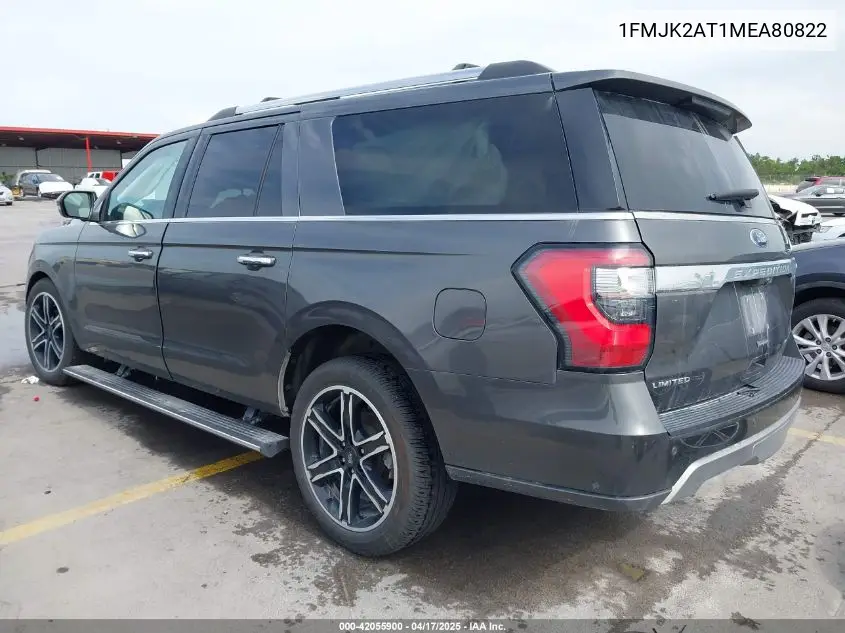 2021 Ford Expedition Limited Max VIN: 1FMJK2AT1MEA80822 Lot: 42055900