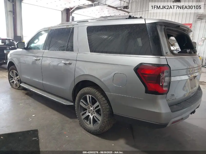 2022 Ford Expedition Limited Max VIN: 1FMJK2AT7NEA30105 Lot: 42583276