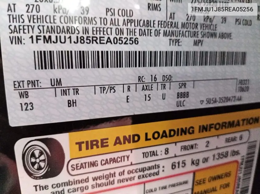 2024 Ford Expedition Xlt VIN: 1FMJU1J85REA05256 Lot: 42624312