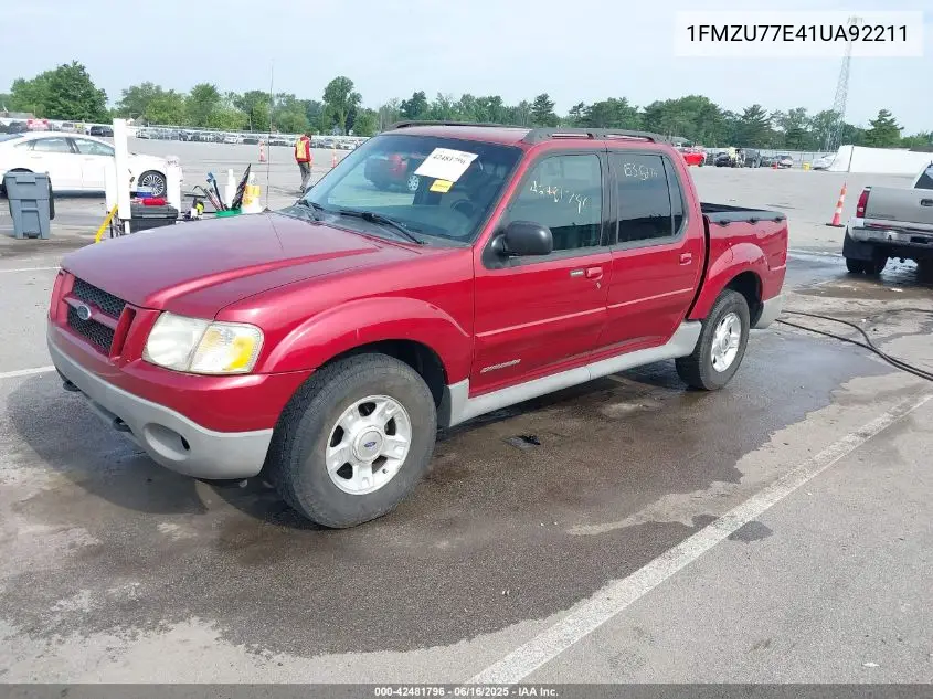 2001 Ford Explorer Sport Trac VIN: 1FMZU77E41UA92211 Lot: 42481796