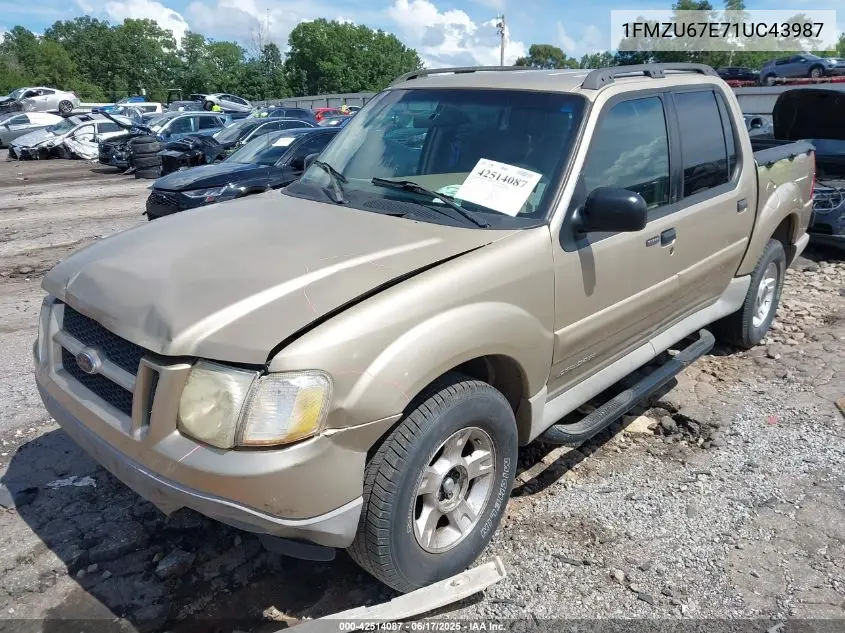 2001 Ford Explorer Sport Trac VIN: 1FMZU67E71UC43987 Lot: 42514087