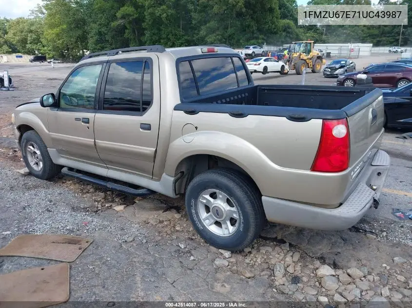 2001 Ford Explorer Sport Trac VIN: 1FMZU67E71UC43987 Lot: 42514087