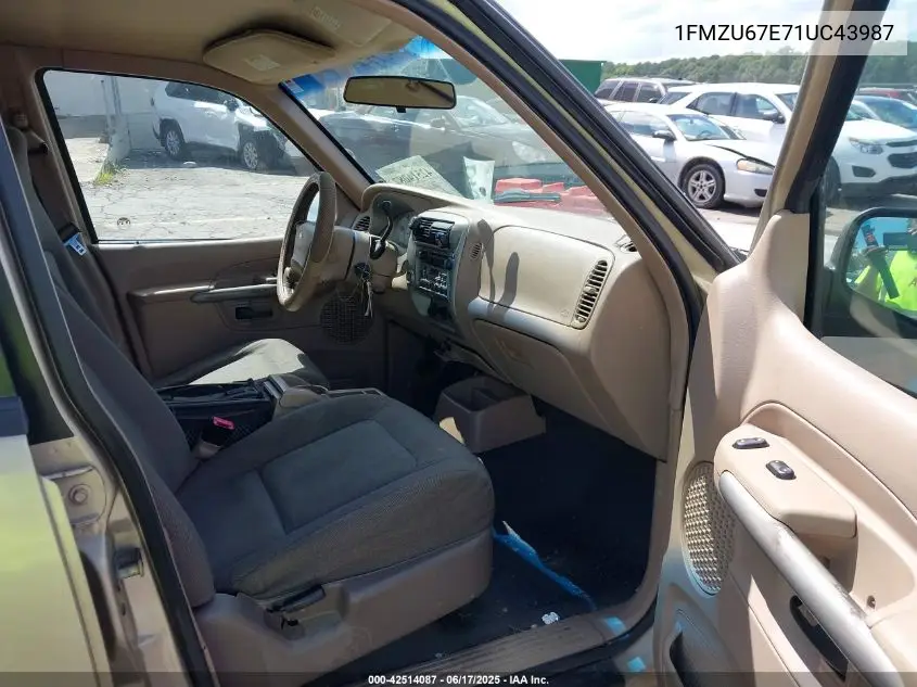 2001 Ford Explorer Sport Trac VIN: 1FMZU67E71UC43987 Lot: 42514087