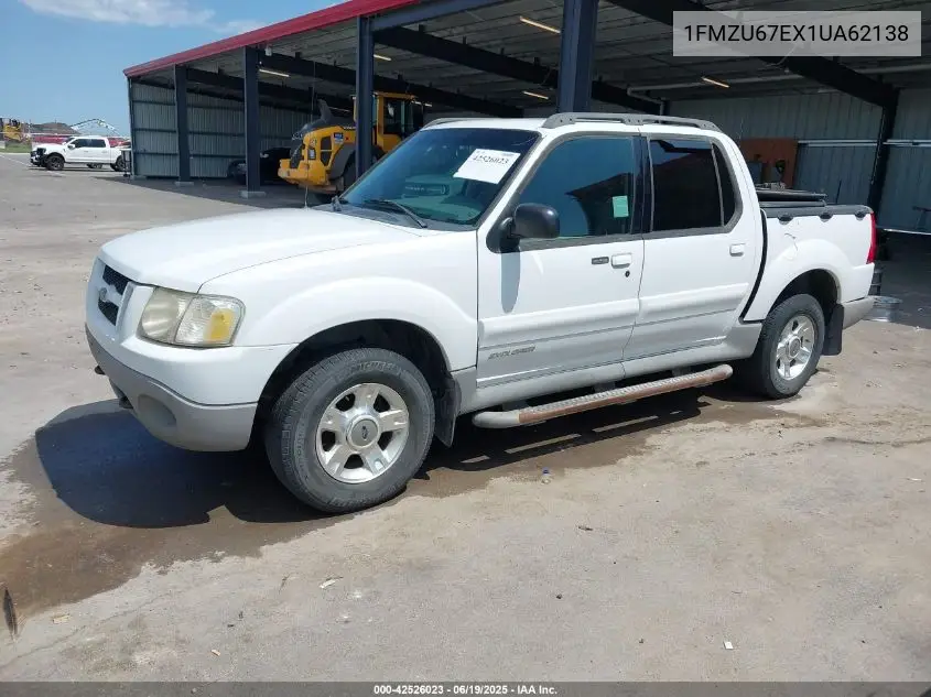 2001 Ford Explorer Sport Trac VIN: 1FMZU67EX1UA62138 Lot: 42526023