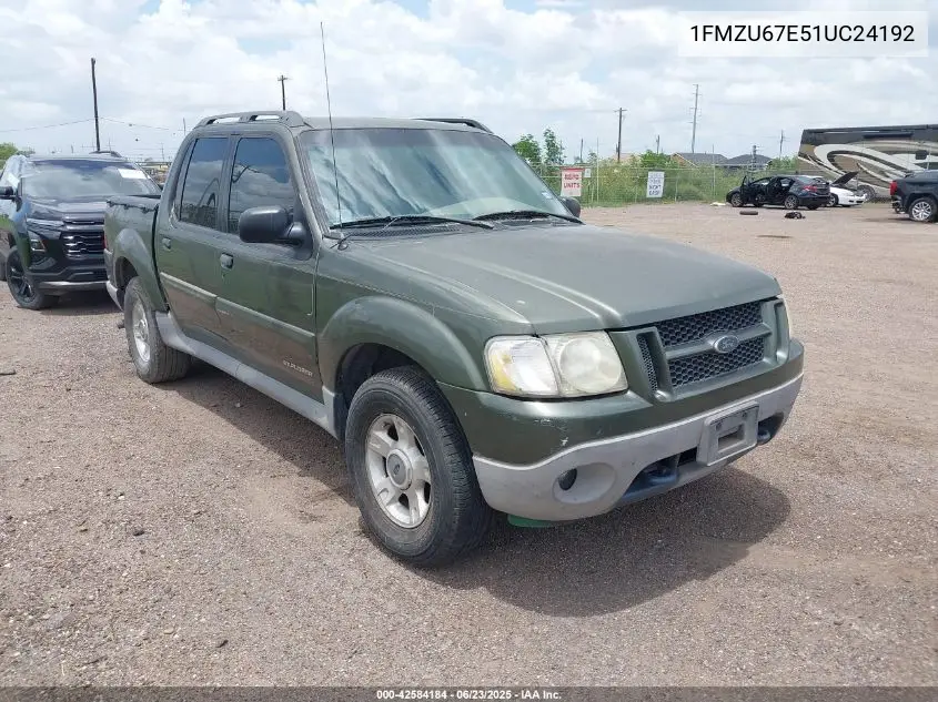 2001 Ford Explorer Sport Trac VIN: 1FMZU67E51UC24192 Lot: 42584184