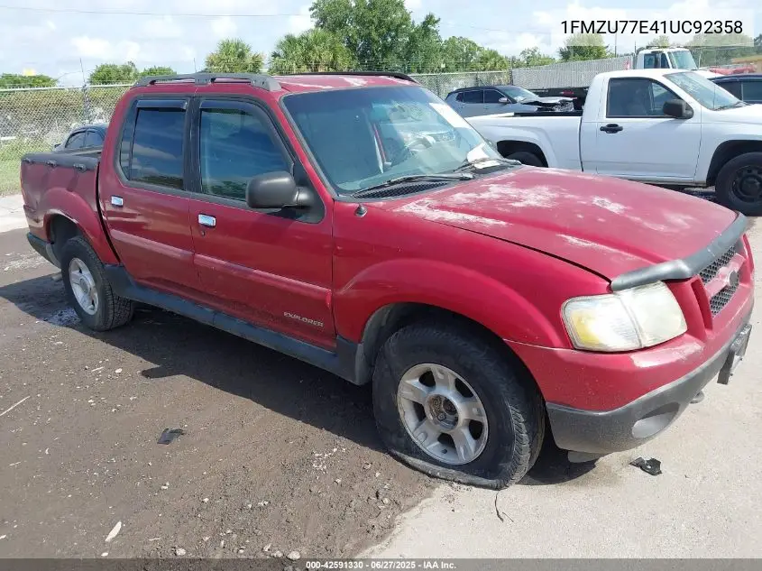 2001 Ford Explorer Sport Trac VIN: 1FMZU77E41UC92358 Lot: 42591330