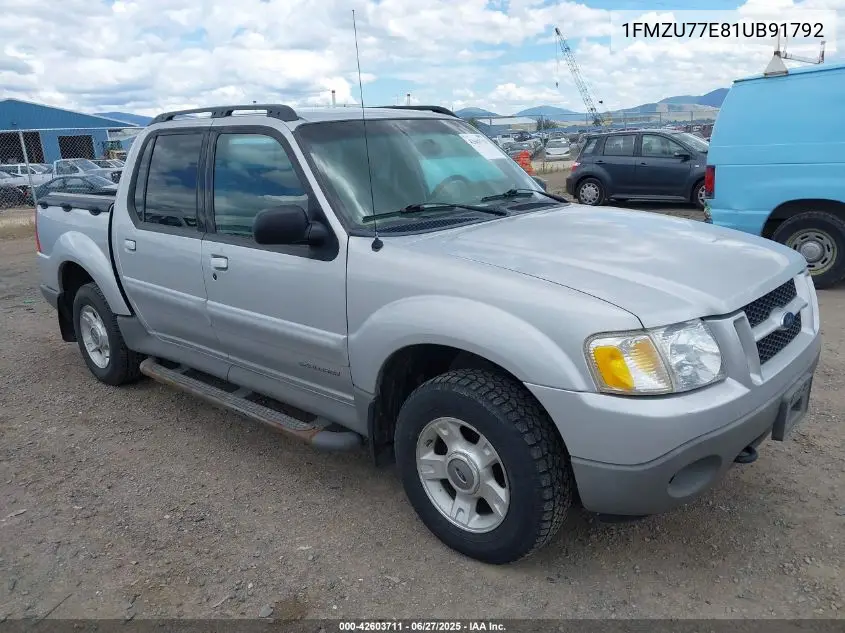 2001 Ford Explorer Sport Trac VIN: 1FMZU77E81UB91792 Lot: 42603711
