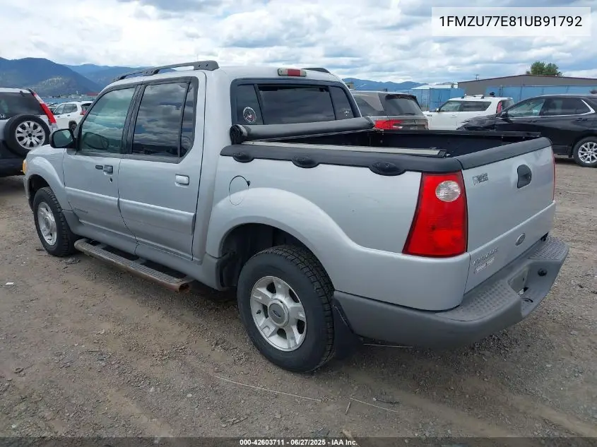 2001 Ford Explorer Sport Trac VIN: 1FMZU77E81UB91792 Lot: 42603711