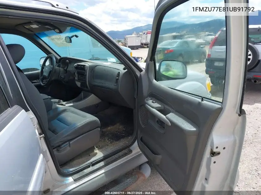 2001 Ford Explorer Sport Trac VIN: 1FMZU77E81UB91792 Lot: 42603711
