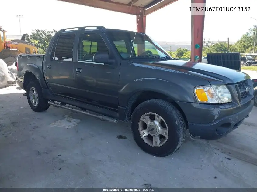 2001 Ford Explorer Sport Trac VIN: 1FMZU67E01UC43152 Lot: 42605079