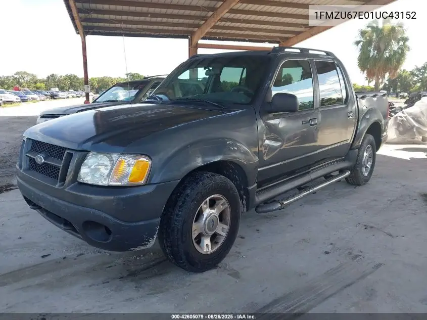 2001 Ford Explorer Sport Trac VIN: 1FMZU67E01UC43152 Lot: 42605079