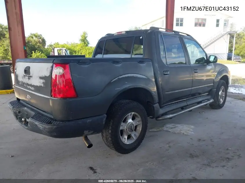 2001 Ford Explorer Sport Trac VIN: 1FMZU67E01UC43152 Lot: 42605079