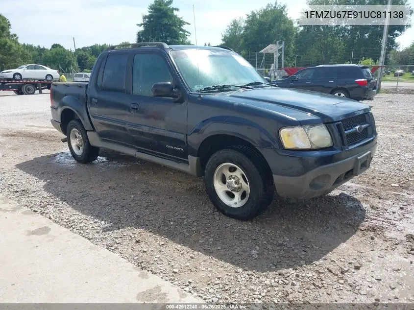 2001 Ford Explorer Sport Trac VIN: 1FMZU67E91UC81138 Lot: 42612240