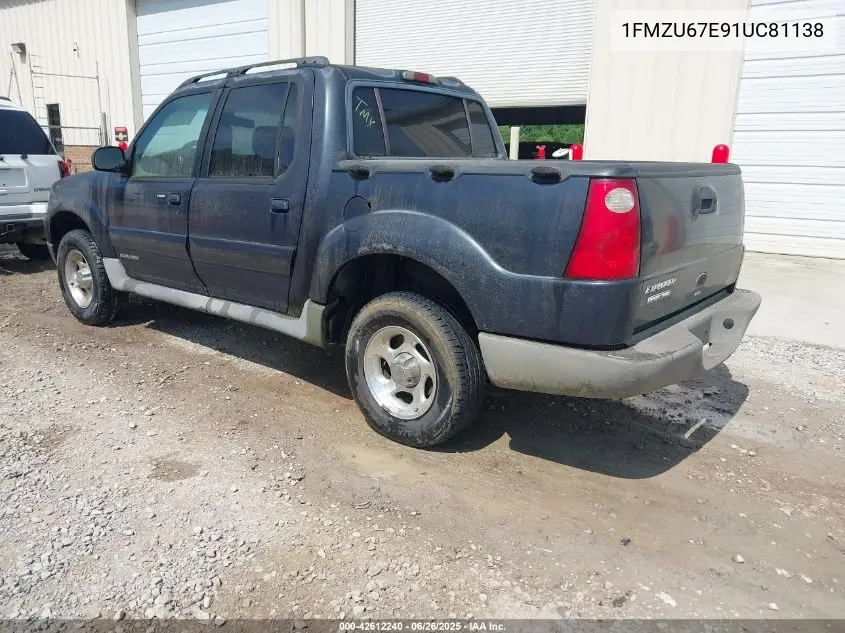2001 Ford Explorer Sport Trac VIN: 1FMZU67E91UC81138 Lot: 42612240