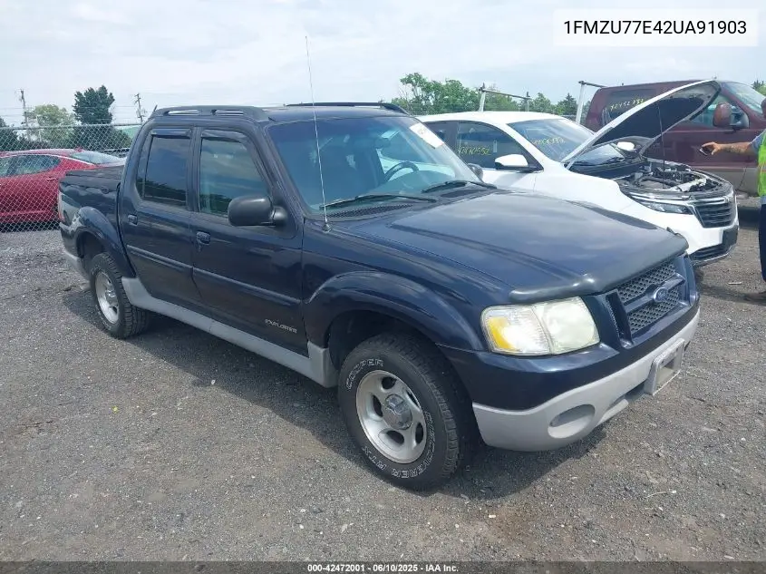 2002 Ford Explorer Sport Trac VIN: 1FMZU77E42UA91903 Lot: 42472001