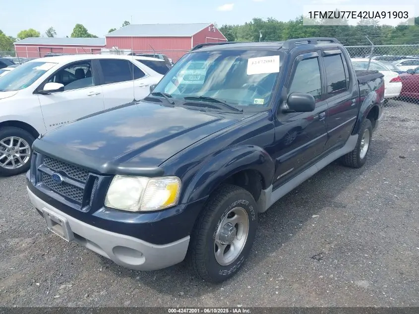 2002 Ford Explorer Sport Trac VIN: 1FMZU77E42UA91903 Lot: 42472001