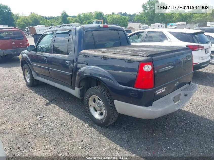 2002 Ford Explorer Sport Trac VIN: 1FMZU77E42UA91903 Lot: 42472001