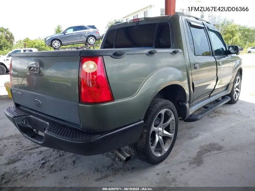 2002 Ford Explorer Sport Trac VIN: 1FMZU67E42UD06366 Lot: 42557071