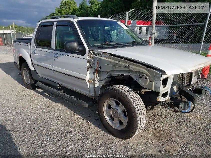 2003 Ford Explorer Sport Trac Xls/Xlt VIN: 1FMZU77E33UA26042 Lot: 42524905