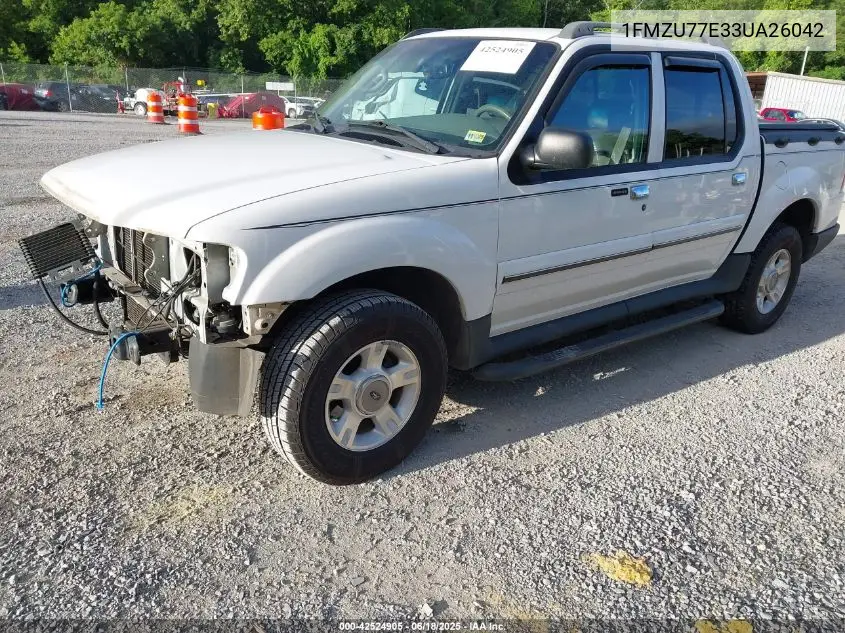 2003 Ford Explorer Sport Trac Xls/Xlt VIN: 1FMZU77E33UA26042 Lot: 42524905