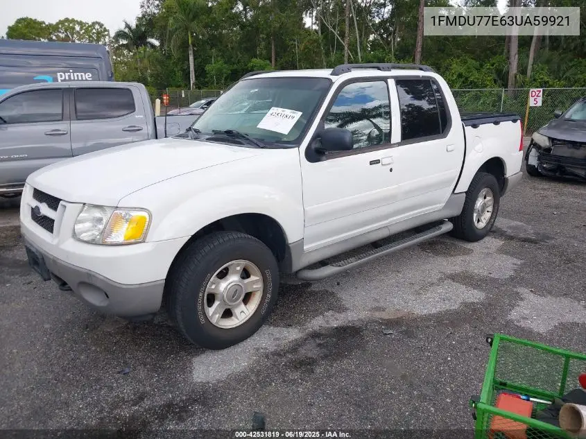 2003 Ford Explorer Sport Trac Xls/Xlt VIN: 1FMDU77E63UA59921 Lot: 42531819