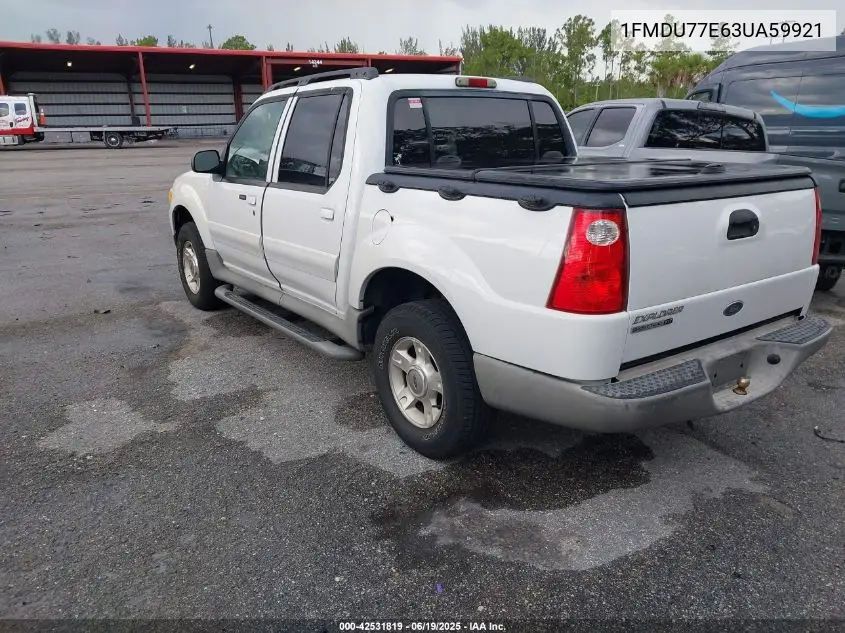 2003 Ford Explorer Sport Trac Xls/Xlt VIN: 1FMDU77E63UA59921 Lot: 42531819